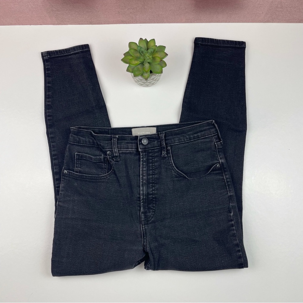 Everlane Black Gray Ankle Denim Jeans Designer Women Size 30 High Rise